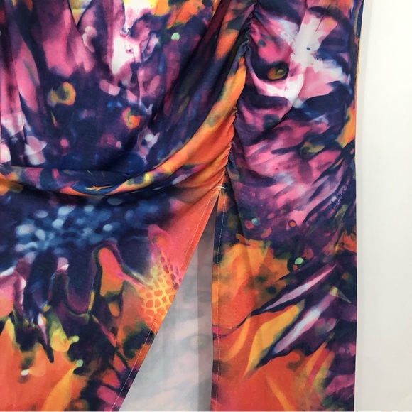 Apple bottoms 1X maxi skirt side slip elastic 0959 stretch multicolor - Picture 16 of 16